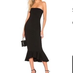 Revolve Superdown Black Strapless Dress